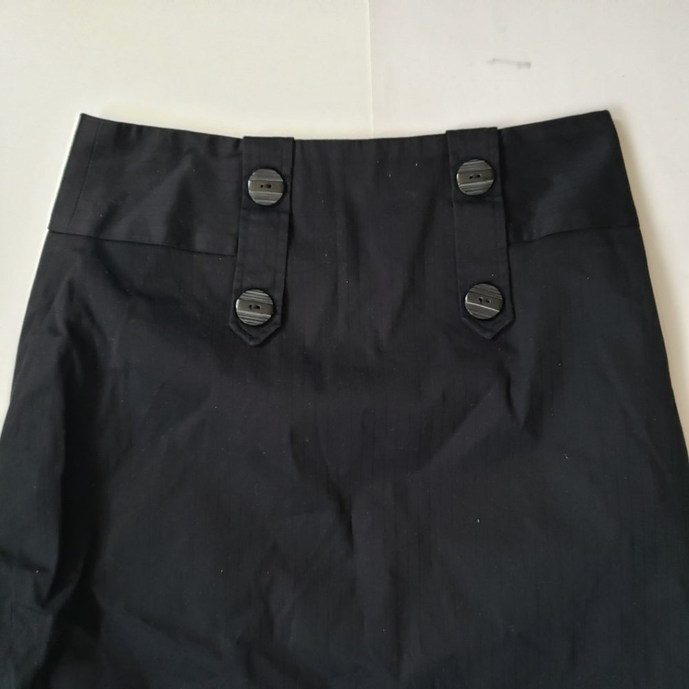 Bedo High Waist Black Classic Pencil Skirt with Slit - Picture 2 of 9